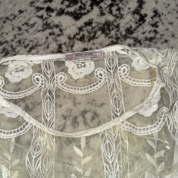 Adam Levine Collection Cream Lace Blouse - Picture 2 of 2